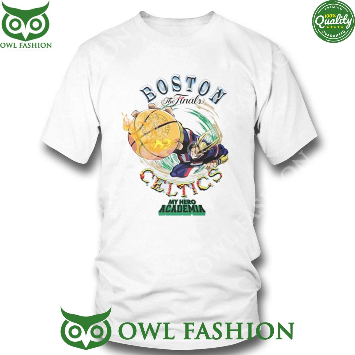 Boston Celtics Hyperfly 2024 Nba Final X My Hero - Adult & Kids T-Shirts, Sweatshirts & Hoodies apparel design preview 1