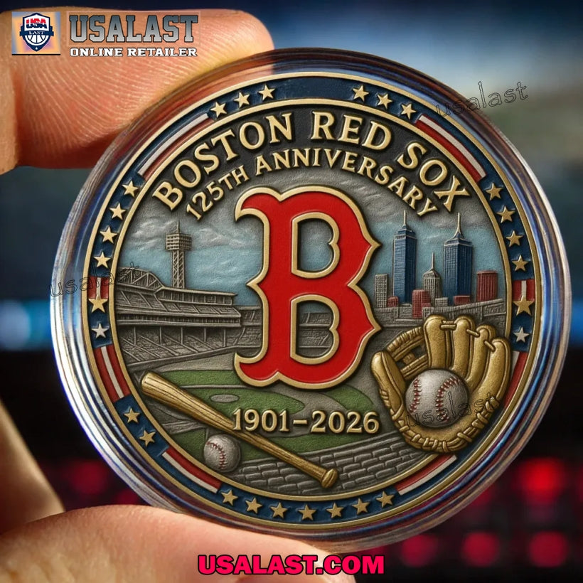 Boston Red Sox 125th Anniversary Commemorative Coin - Adult & Kids T-Shirts, Sweatshirts & Hoodies apparel design preview 1