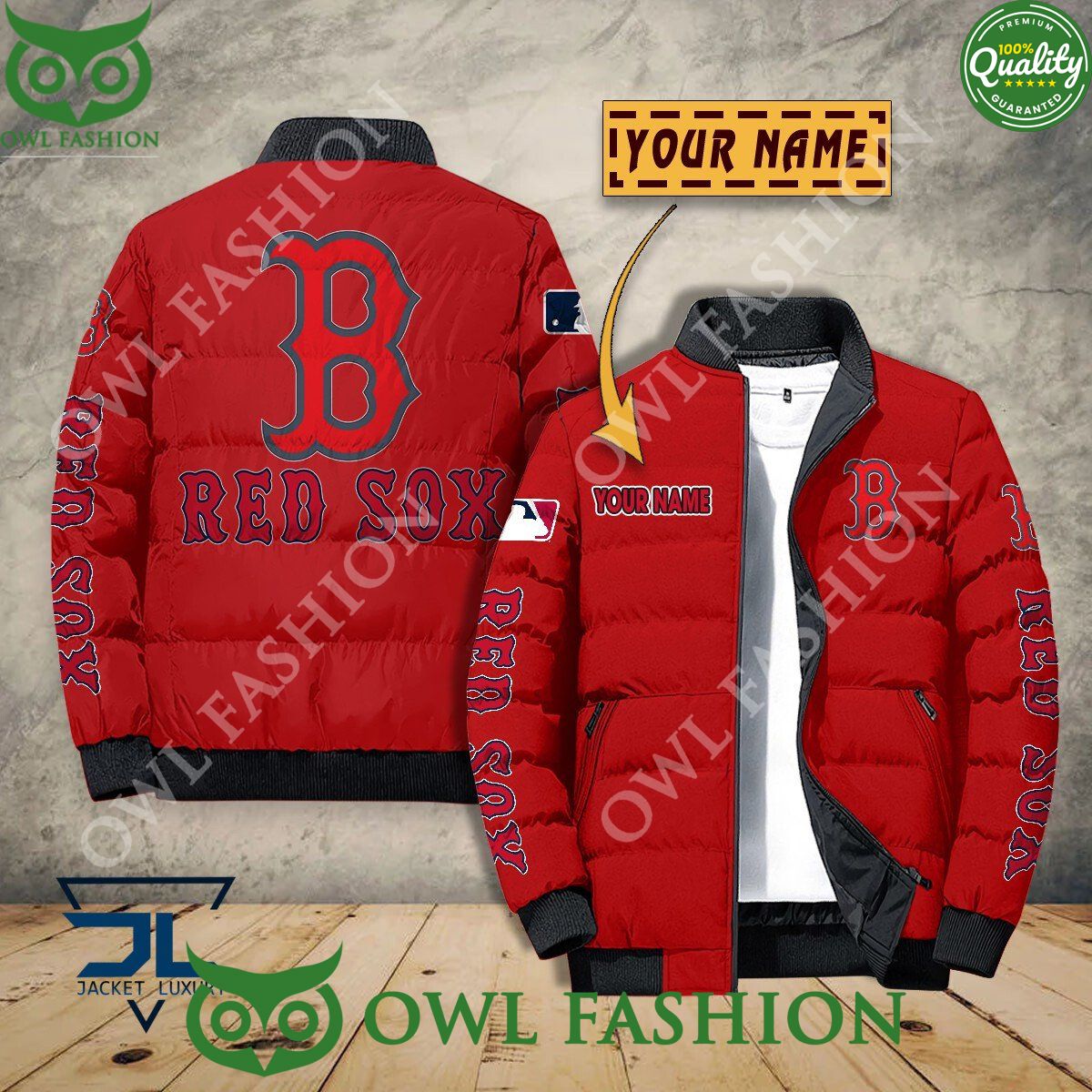 Boston Red Sox Custom Name MLB Baseball Jacket Sport - Adult & Kids T-Shirts, Sweatshirts & Hoodies apparel design preview 1