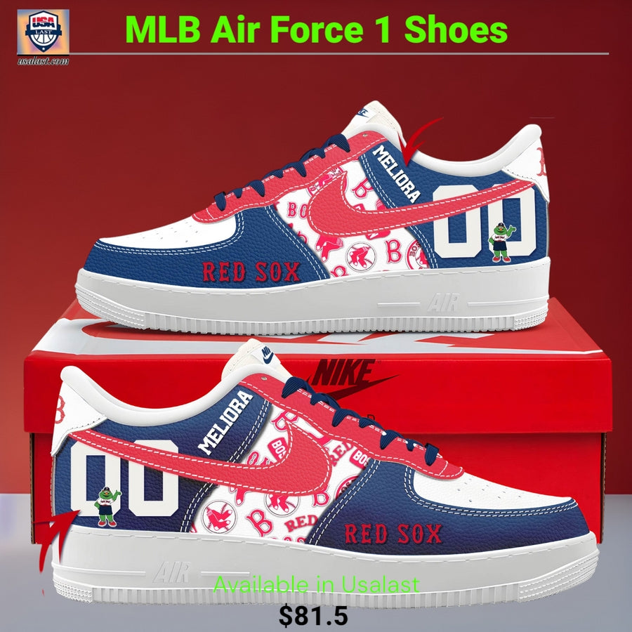 Boston Red Sox Personalized Air Force 1 Shoes - Adult & Kids T-Shirts, Sweatshirts & Hoodies apparel design preview 1