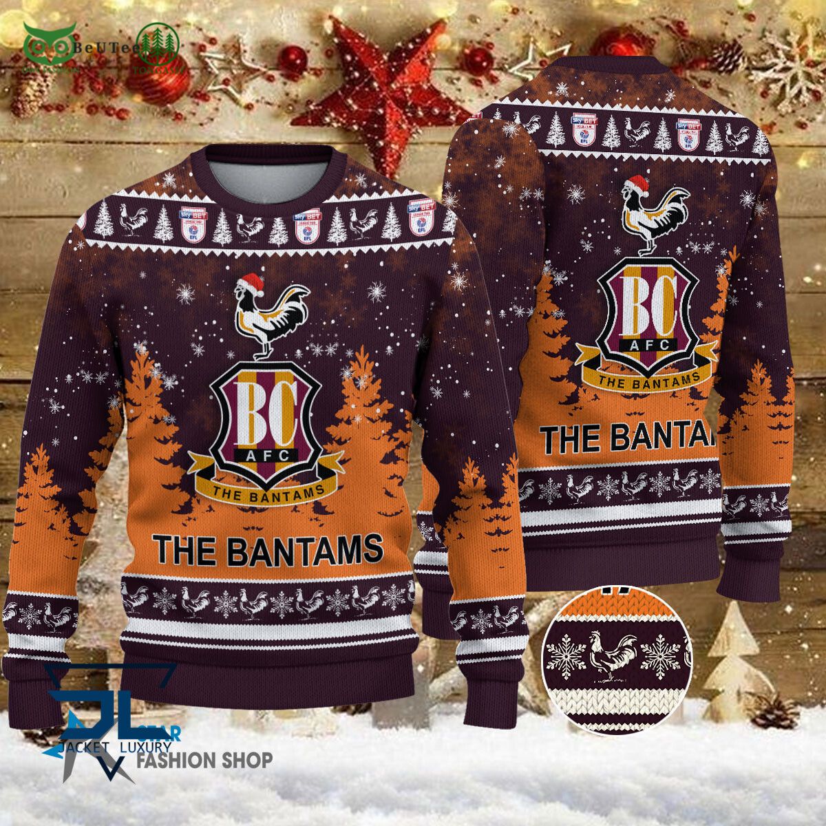 Bradford City EFL English Football League Champions - Adult & Kids T-Shirts, Sweatshirts & Hoodies apparel design preview 1