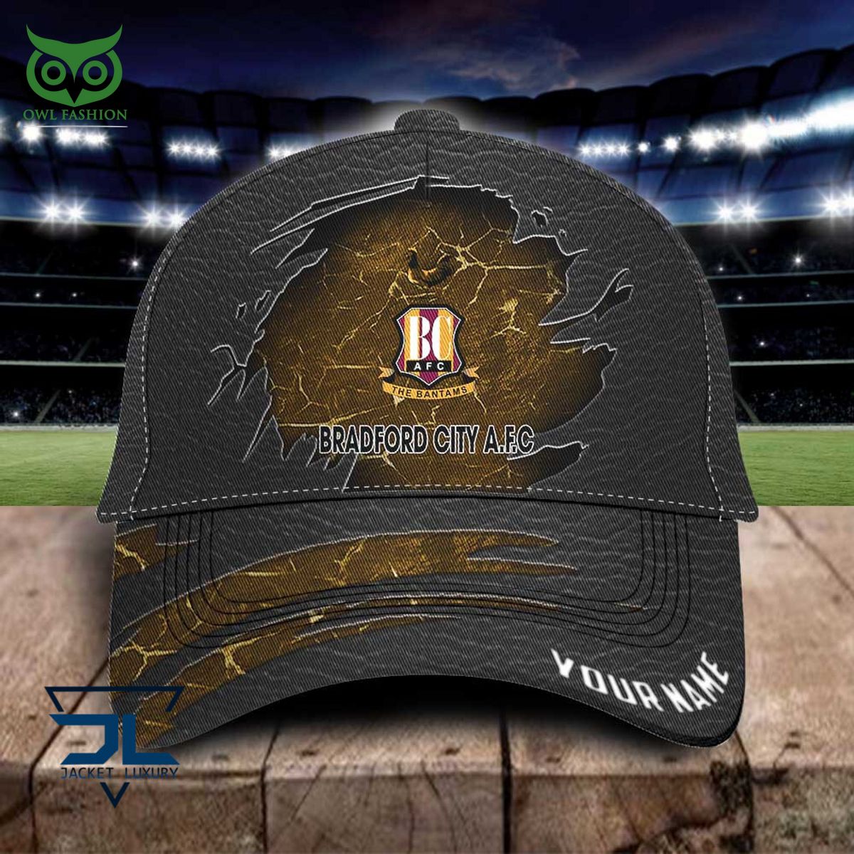 Bradford City EFL Personalized Leather Classic Cap - Adult & Kids T-Shirts, Sweatshirts & Hoodies apparel design preview 1