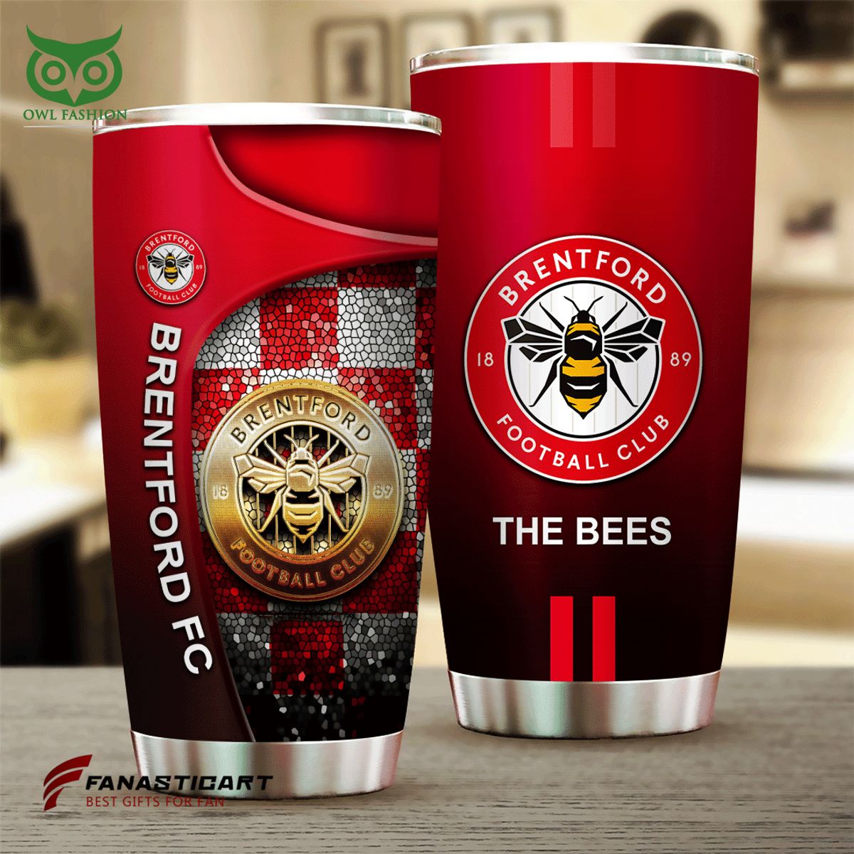 Brentford Premier League Football Team Tumbler Cup - Adult & Kids T-Shirts, Sweatshirts & Hoodies apparel design preview 1