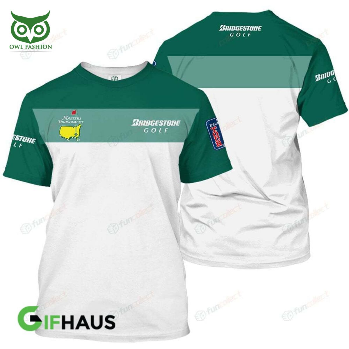 Bridgestone Green White Golf Master Tournament 3D - Adult & Kids T-Shirts, Sweatshirts & Hoodies apparel design preview 1