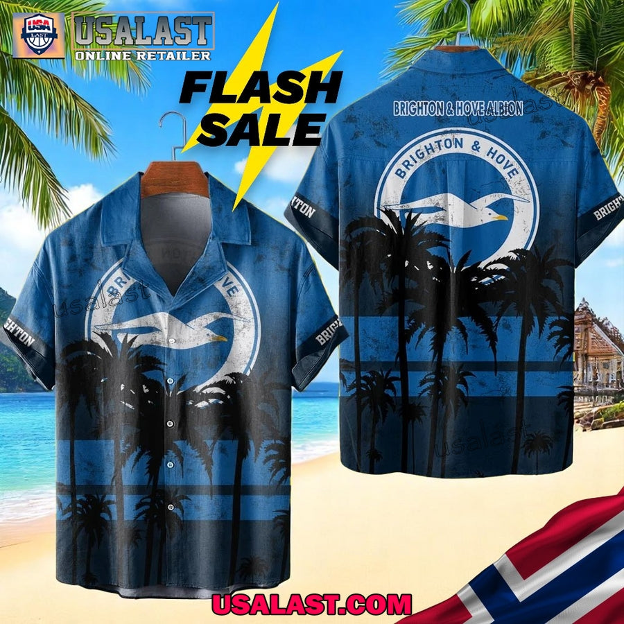 Brighton Hove Albion Coconut Tree Style Hawaiian - Adult & Kids T-Shirts, Sweatshirts & Hoodies apparel design preview 1