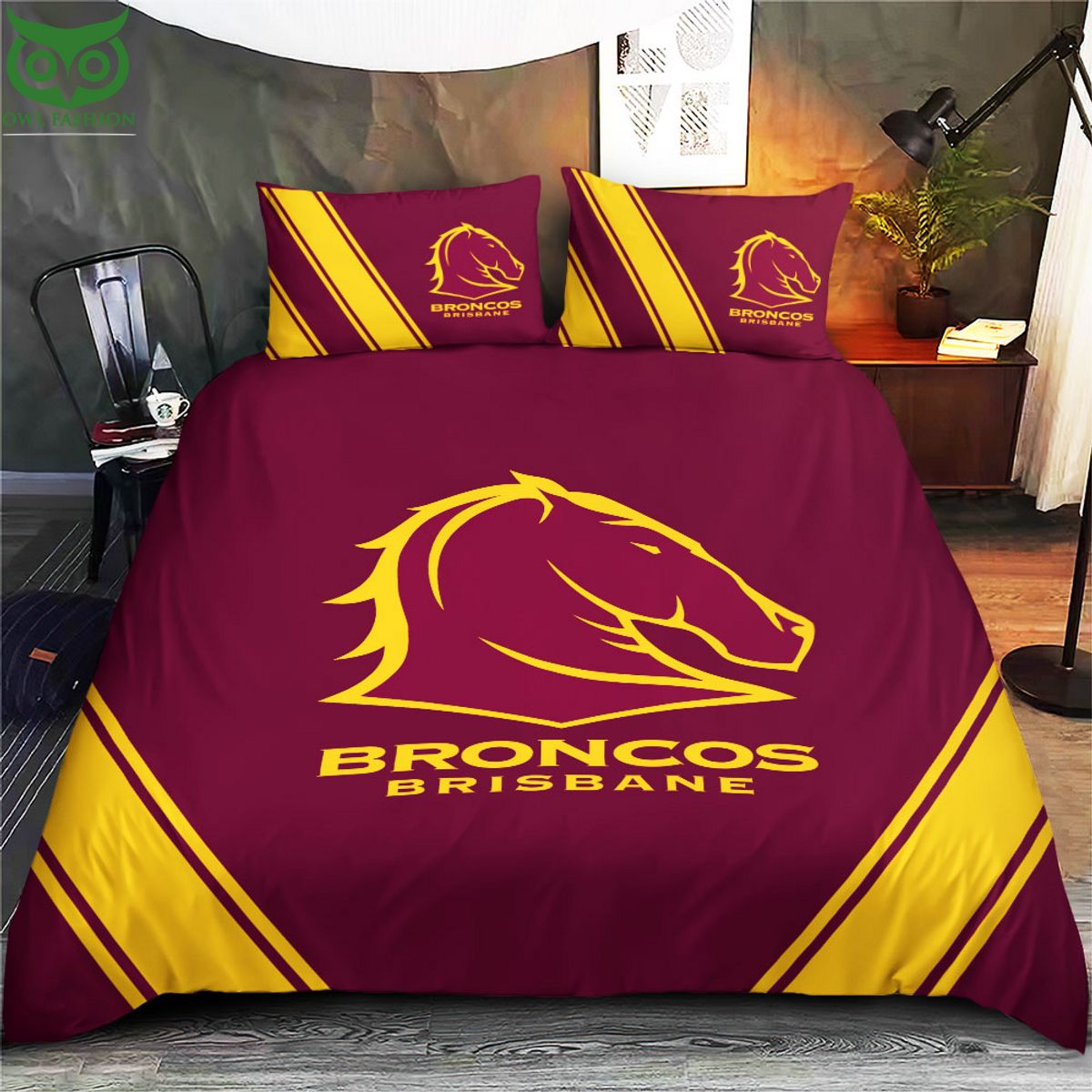 Brisbane Broncos Limited Bedding set - Adult & Kids T-Shirts, Sweatshirts & Hoodies apparel design preview 1