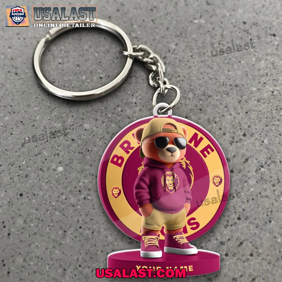 Brisbane Lions Football Club Teddy Bear Custom - Adult & Kids T-Shirts, Sweatshirts & Hoodies apparel design preview 1