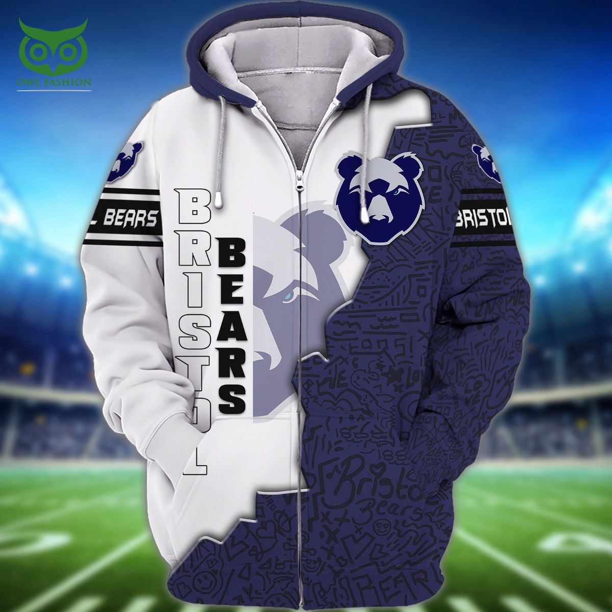 Bristol Bears Gallagher Premiership 3D - Adult & Kids T-Shirts, Sweatshirts & Hoodies apparel design preview 1