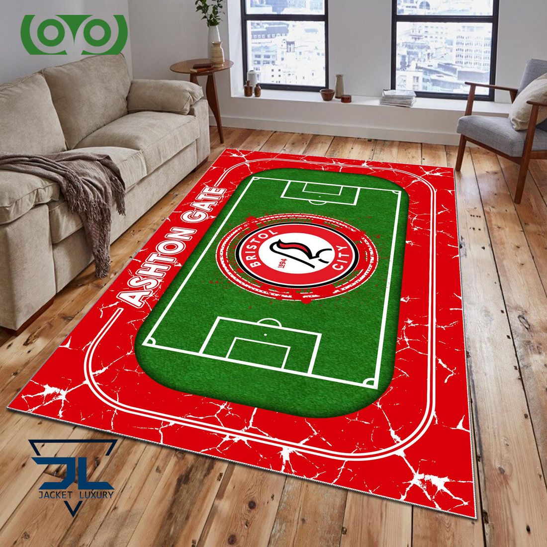 Bristol City EFL Championship Carpet Rug - Adult & Kids T-Shirts, Sweatshirts & Hoodies apparel design preview 1