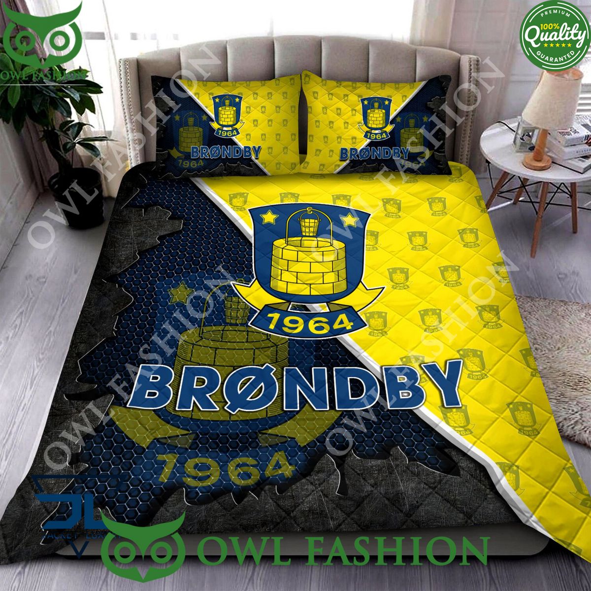 Brøndby IF Superliga Quilt Broken Bedding Set - Adult & Kids T-Shirts, Sweatshirts & Hoodies apparel design preview 1