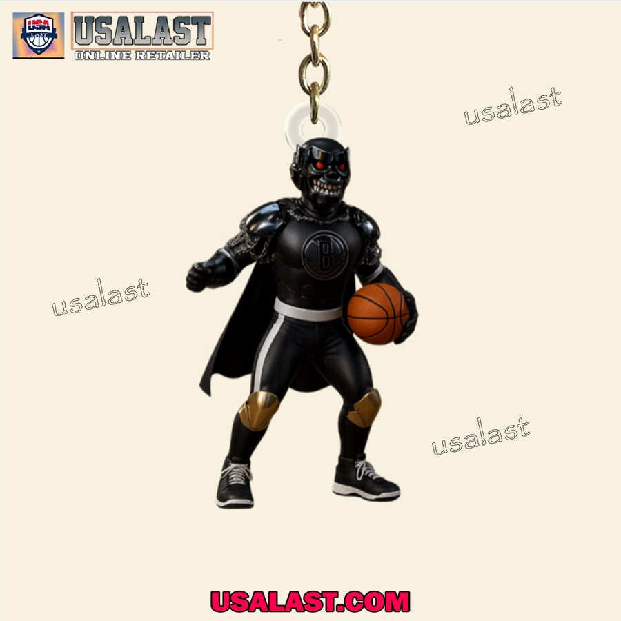 Brooklyn Nets Knight Basketball Keychain, Hanging - Adult & Kids T-Shirts, Sweatshirts & Hoodies apparel design preview 1