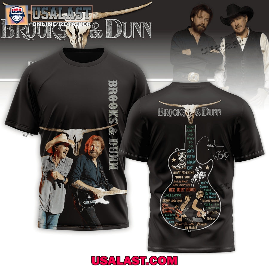 Brooks Dunn Guitar Signatures 3D - Adult & Kids T-Shirts, Sweatshirts & Hoodies apparel design preview 1
