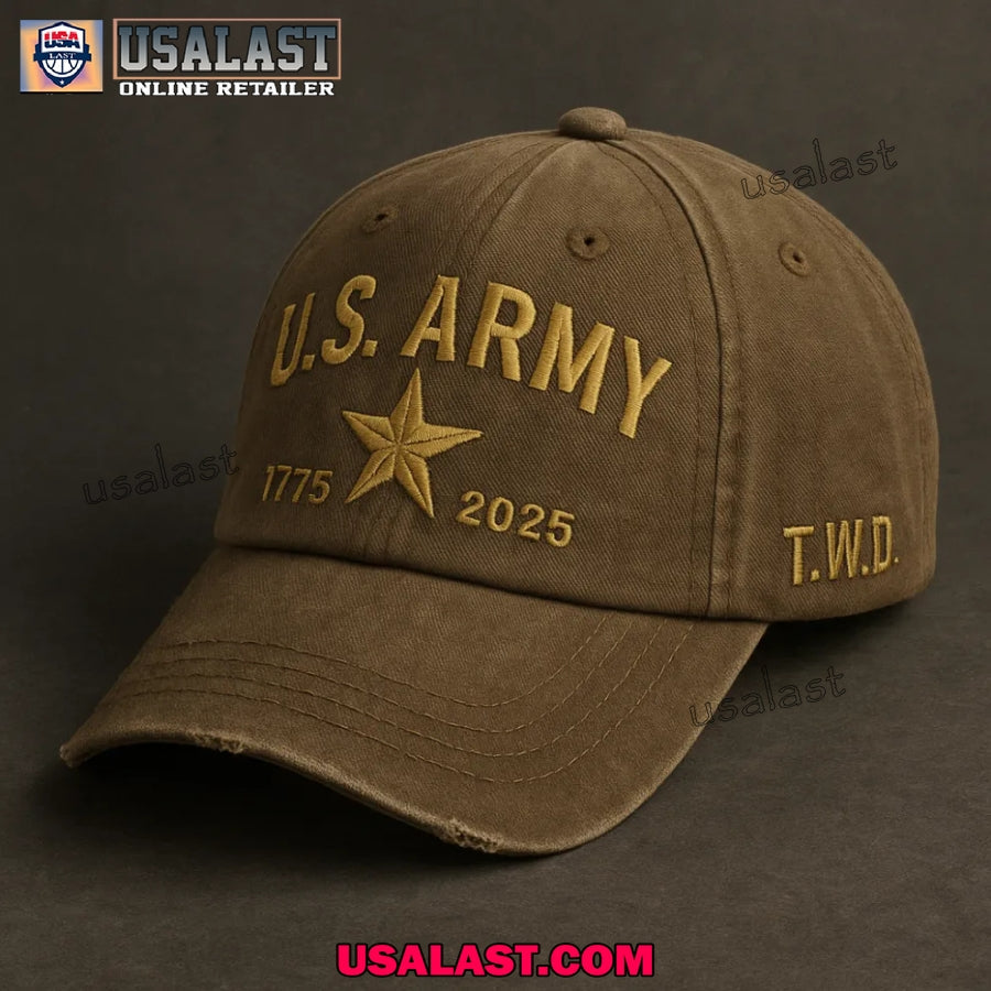 Brown Valor U.S Army 250th Anniversary Cap - Adult & Kids T-Shirts, Sweatshirts & Hoodies apparel design preview 1