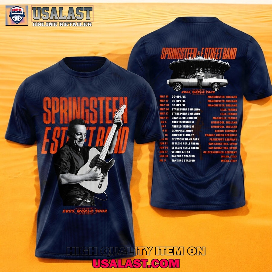 Bruce Springsteen And The E Street Band 2025 Tour 3D - Adult & Kids T-Shirts, Sweatshirts & Hoodies apparel design preview 1