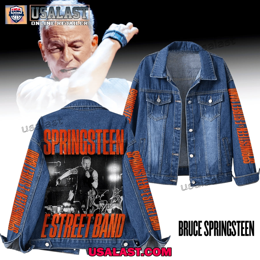 Bruce Springsteen E Street Band Denim Jacket - Adult & Kids T-Shirts, Sweatshirts & Hoodies apparel design preview 1