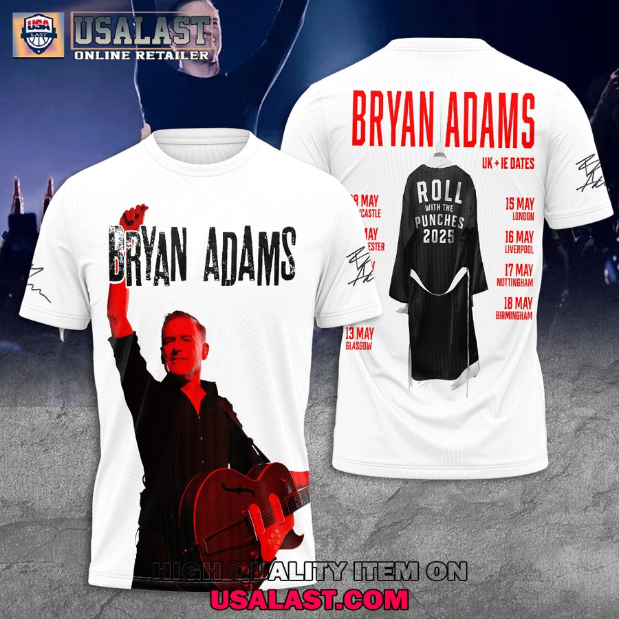 Bryan Adams Roll With The Punches 2025 Trending - Adult & Kids T-Shirts, Sweatshirts & Hoodies apparel design preview 1