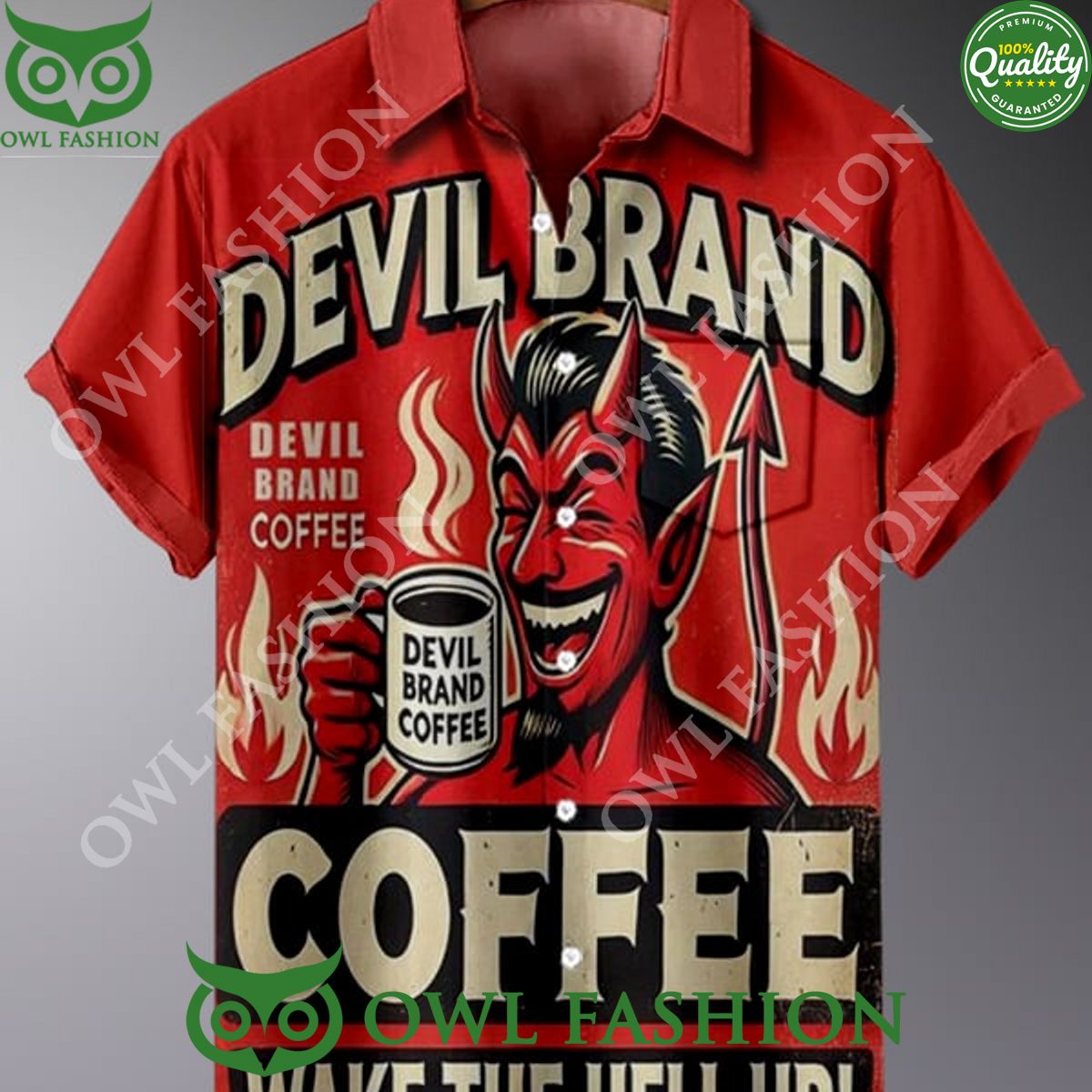 Halloween Food Poster Red Devil brand coffee Printed - Adult & Kids T-Shirts, Sweatshirts & Hoodies apparel design preview 1