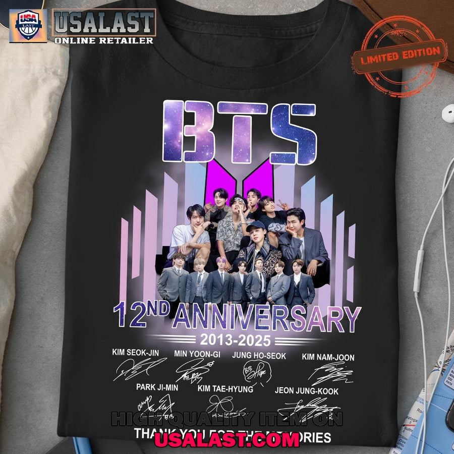 BTS Band 12nd Anniversary 2013-2025 - Adult & Kids T-Shirts, Sweatshirts & Hoodies apparel design preview 1