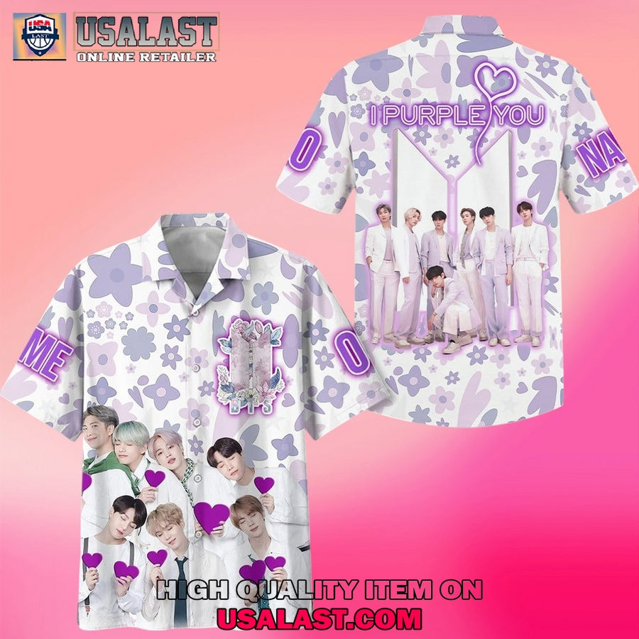 BTS Band I Purple You Custom Hawaiian - Adult & Kids T-Shirts, Sweatshirts & Hoodies apparel design preview 1