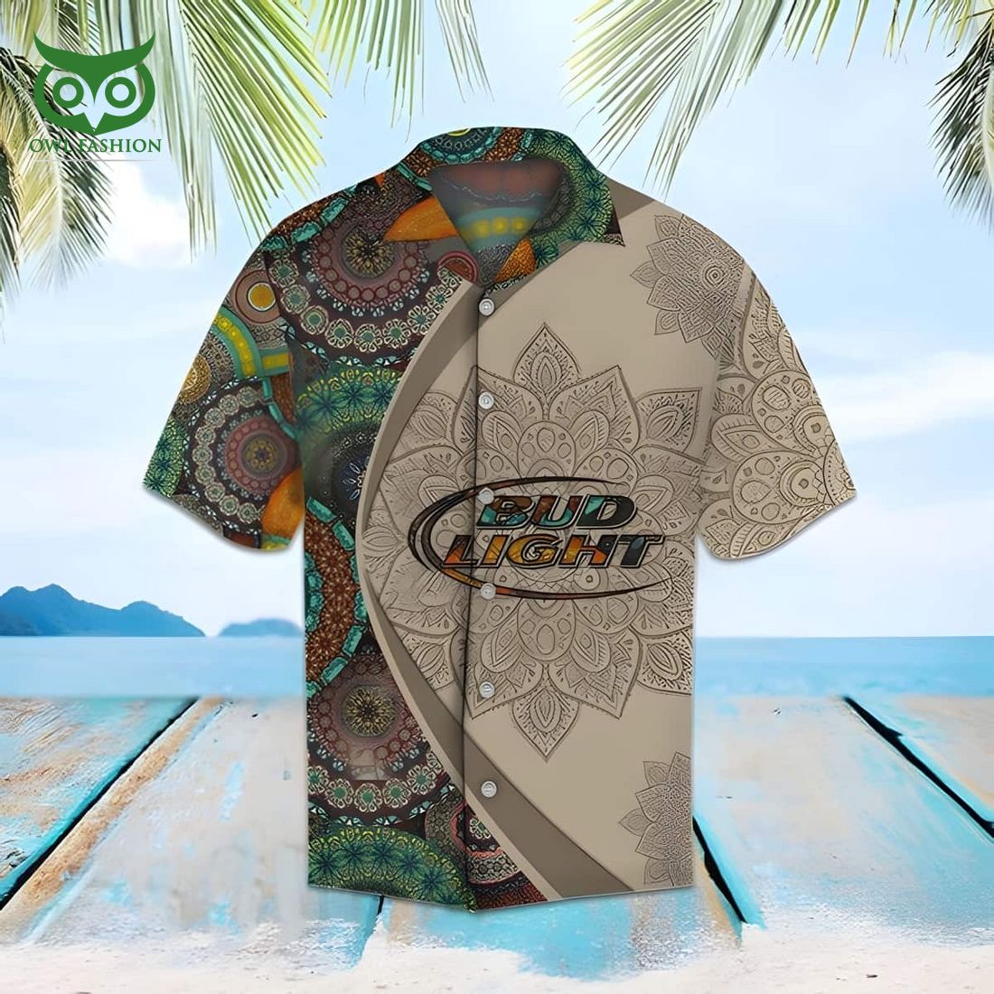 Bud Light Hawaiian Mandala Pattern Beach Lovers Gift - Adult & Kids T-Shirts, Sweatshirts & Hoodies apparel design preview 1