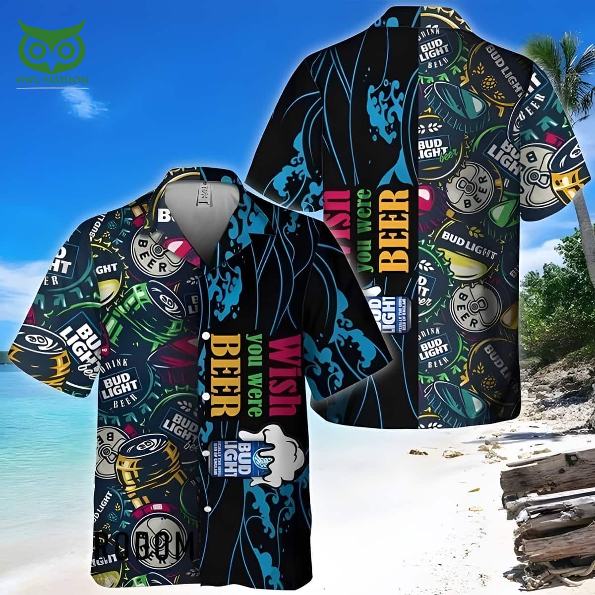 Bud Light Premium Hawaiian Wish You Were Beer - Adult & Kids T-Shirts, Sweatshirts & Hoodies apparel design preview 1