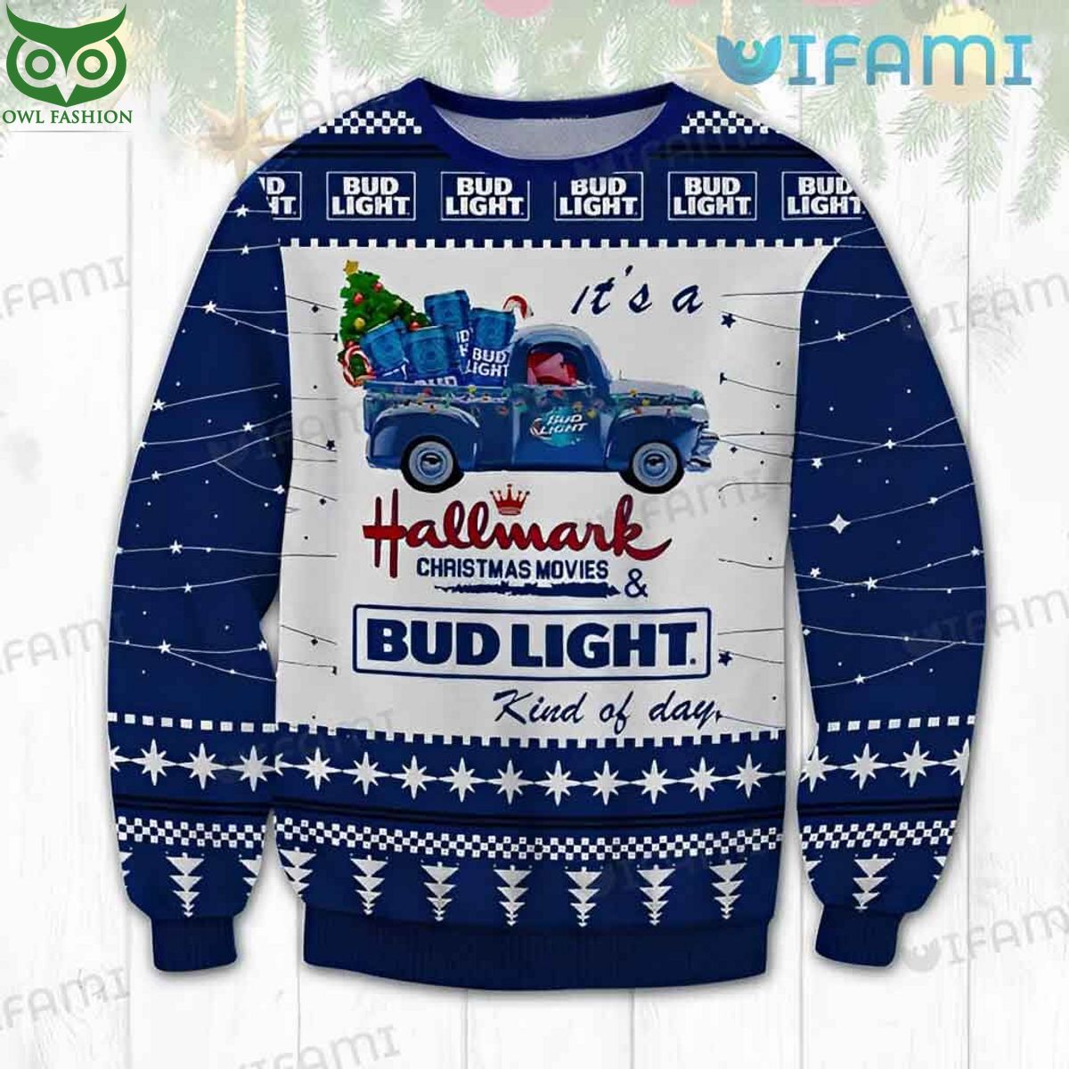 Bud Light Ugly Sweater Hallmark Christmas Movie Beer - Adult & Kids T-Shirts, Sweatshirts & Hoodies apparel design preview 1