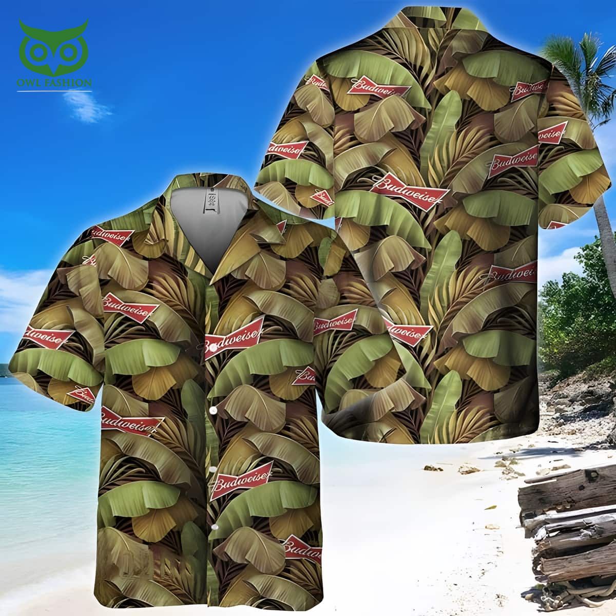 Budweiser Beer Banana Leaves Gift For Beach Trip - Adult & Kids T-Shirts, Sweatshirts & Hoodies apparel design preview 1