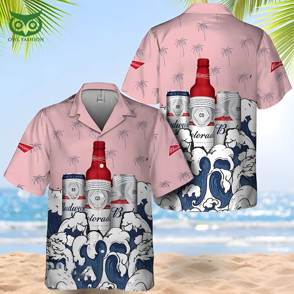 Budweiser Beer Summer Gift For Beach Lovers Hawaiian - Adult & Kids T-Shirts, Sweatshirts & Hoodies apparel design preview 1