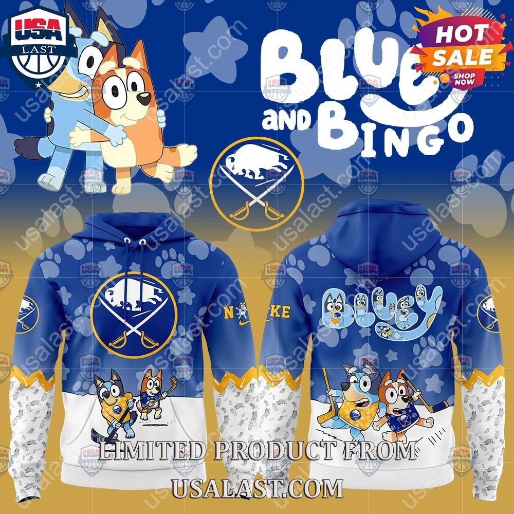Buffalo Sabres NHL Bluey and Bingo - Adult & Kids T-Shirts, Sweatshirts & Hoodies apparel design preview 1