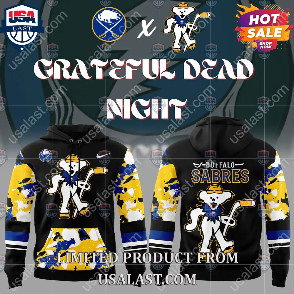 Buffalo Sabres NHL Grateful Dead Night Peanuts - Adult & Kids T-Shirts, Sweatshirts & Hoodies apparel design preview 1