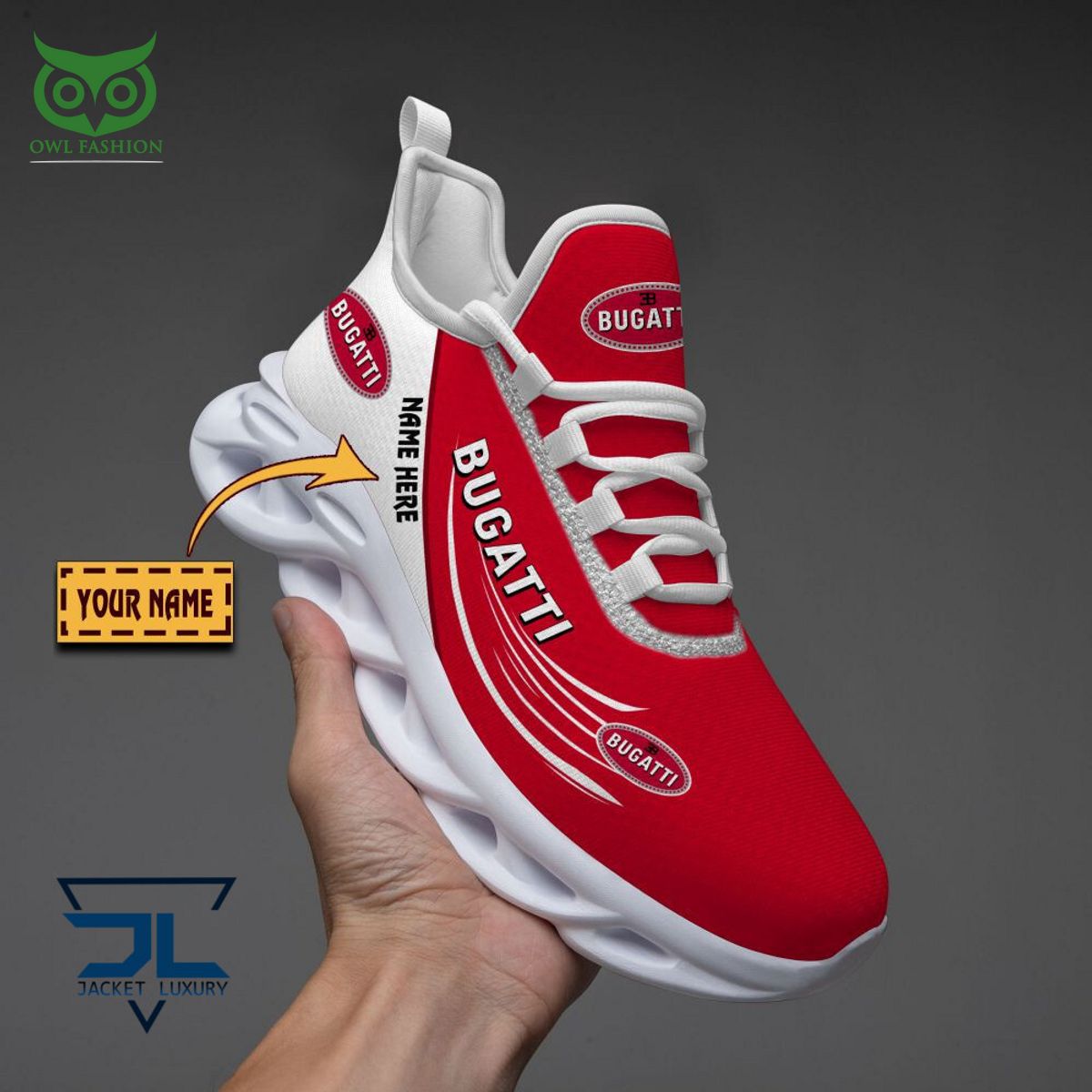 Bugatti Car Brand Logo Personalized Max Soul Shoes - Adult & Kids T-Shirts, Sweatshirts & Hoodies apparel design preview 1