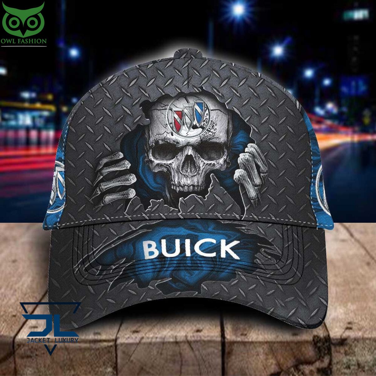 Buick Car Skull Metal Classic Cap - Adult & Kids T-Shirts, Sweatshirts & Hoodies apparel design preview 1
