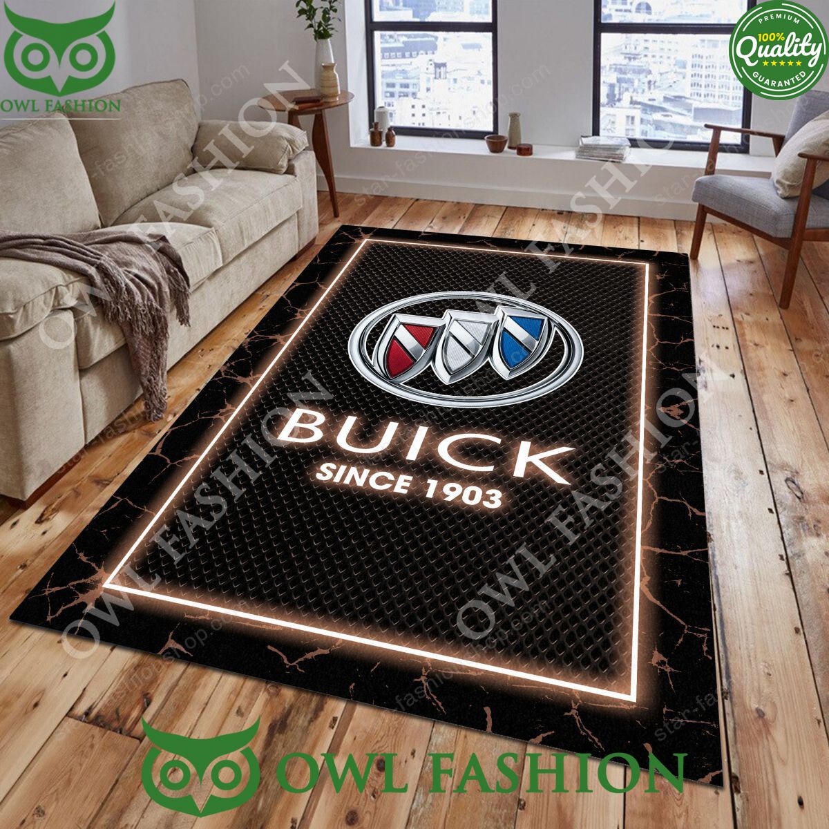 Buick Luxury Car Brand Carpet Rug Living Room - Adult & Kids T-Shirts, Sweatshirts & Hoodies apparel design preview 1
