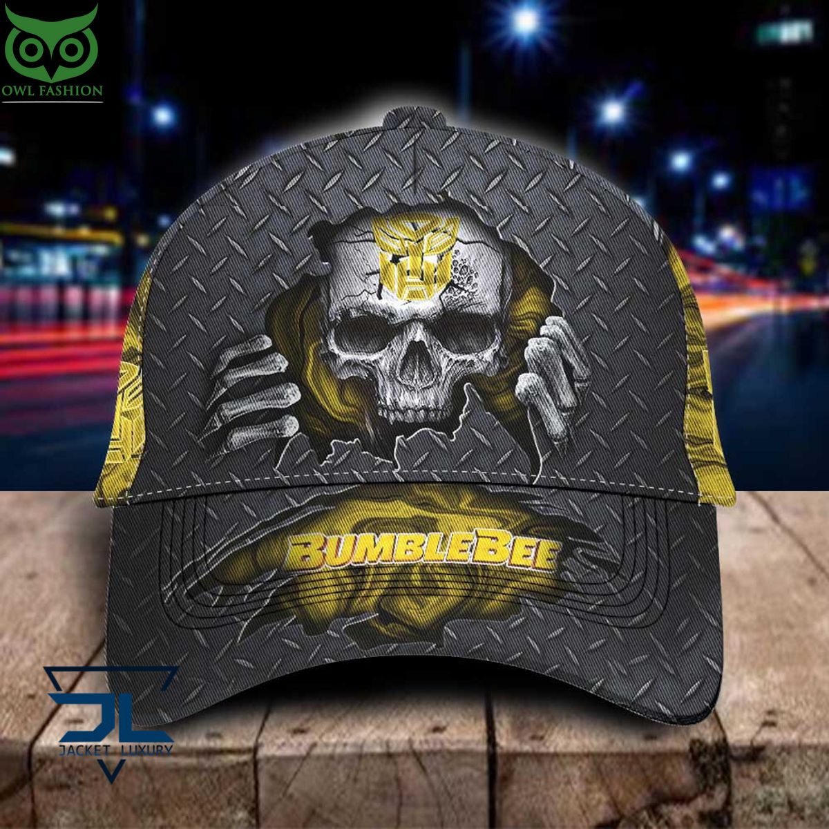 Bumblebee Car Skull Metal Classic Cap - Adult & Kids T-Shirts, Sweatshirts & Hoodies apparel design preview 1