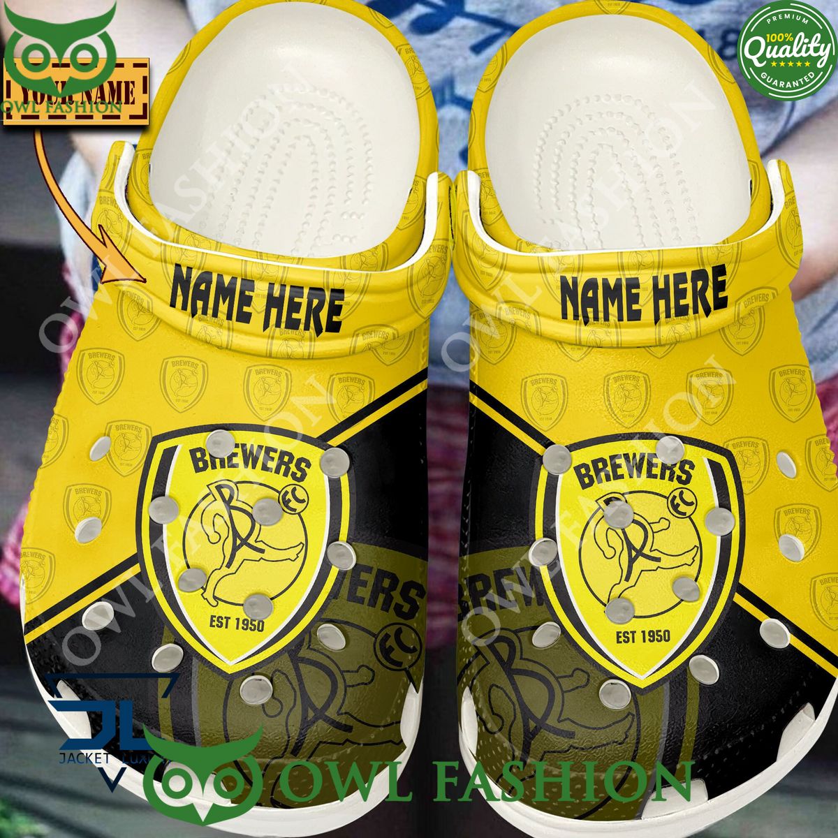 Burton Albion F.C Custom Name EFL Football Club Croc - Adult & Kids T-Shirts, Sweatshirts & Hoodies apparel design preview 1