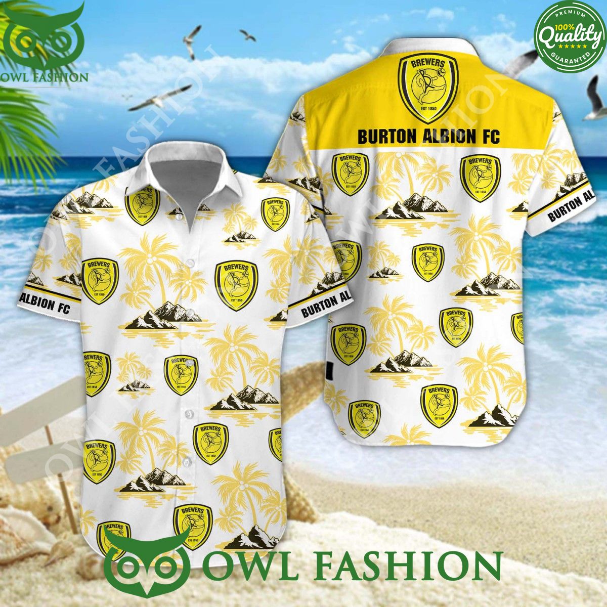 Burton Albion Football Club Island hawaiian - Adult & Kids T-Shirts, Sweatshirts & Hoodies apparel design preview 1