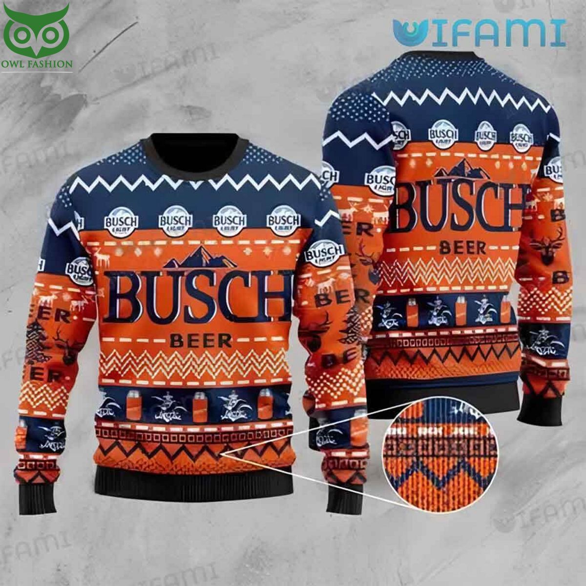 Busch Beer Ugly Sweater Budweiser Eagle Christmas - Adult & Kids T-Shirts, Sweatshirts & Hoodies apparel design preview 1
