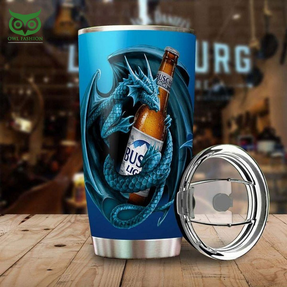Busch Light Blue Dragon Hugs Tumbler Cup - Adult & Kids T-Shirts, Sweatshirts & Hoodies apparel design preview 1