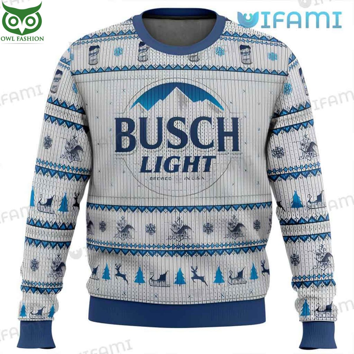 Busch Light Ugly Sweater Classic Christmas Gift For - Adult & Kids T-Shirts, Sweatshirts & Hoodies apparel design preview 1