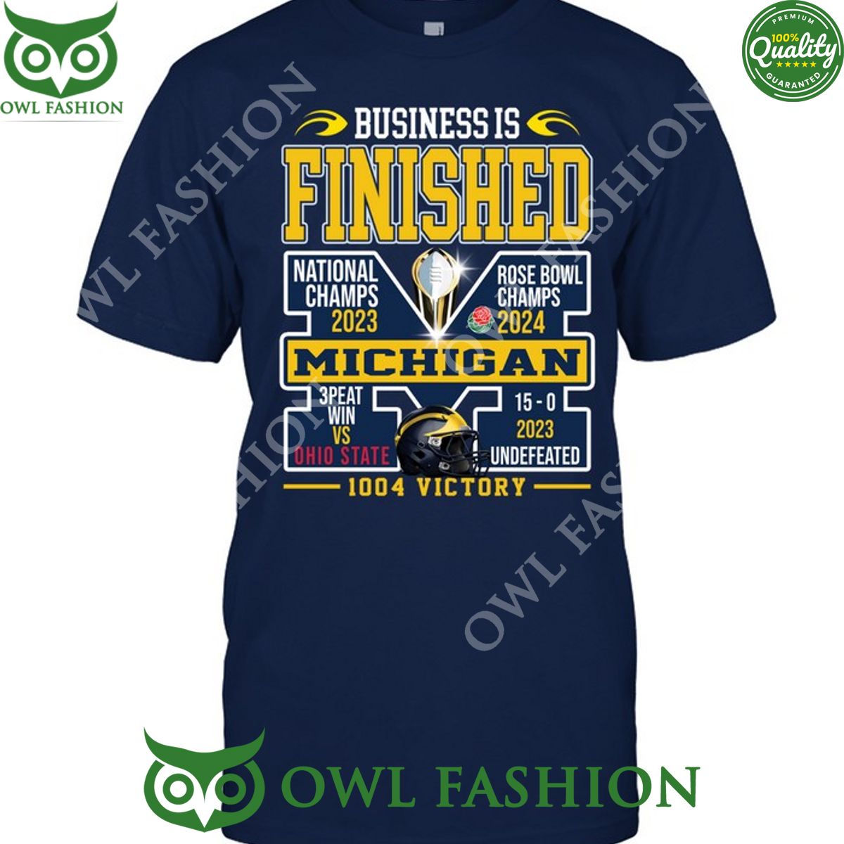 Business is Finished 1004 Victory Michigan 3Peat Win - Adult & Kids T-Shirts, Sweatshirts & Hoodies apparel design preview 1