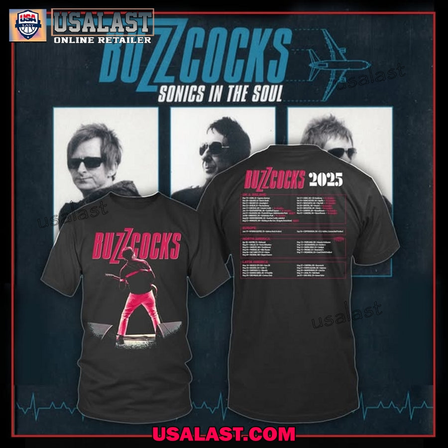 Buzzcocks Sonics in the Soul Tour 2025 - Adult & Kids T-Shirts, Sweatshirts & Hoodies apparel design preview 1