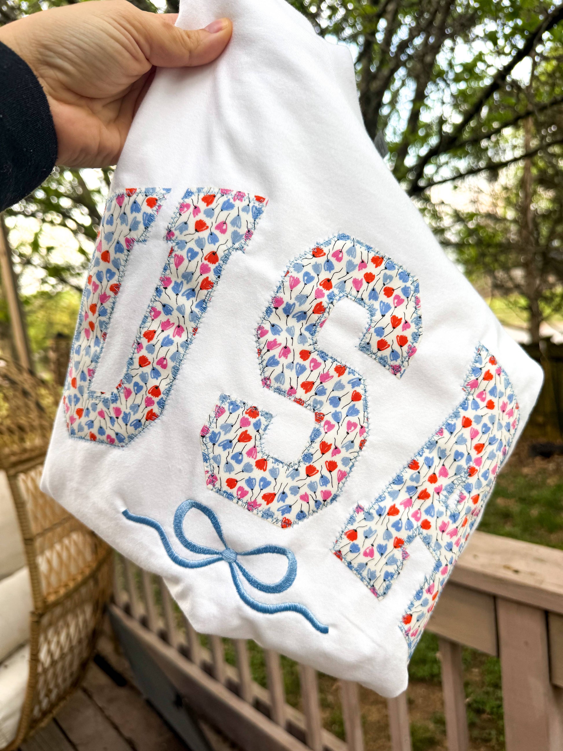 Floral USA Patriotic 4th of July Short Sleeve - Adult & Kids T-Shirts, Sweatshirts & Hoodies apparel design preview 1