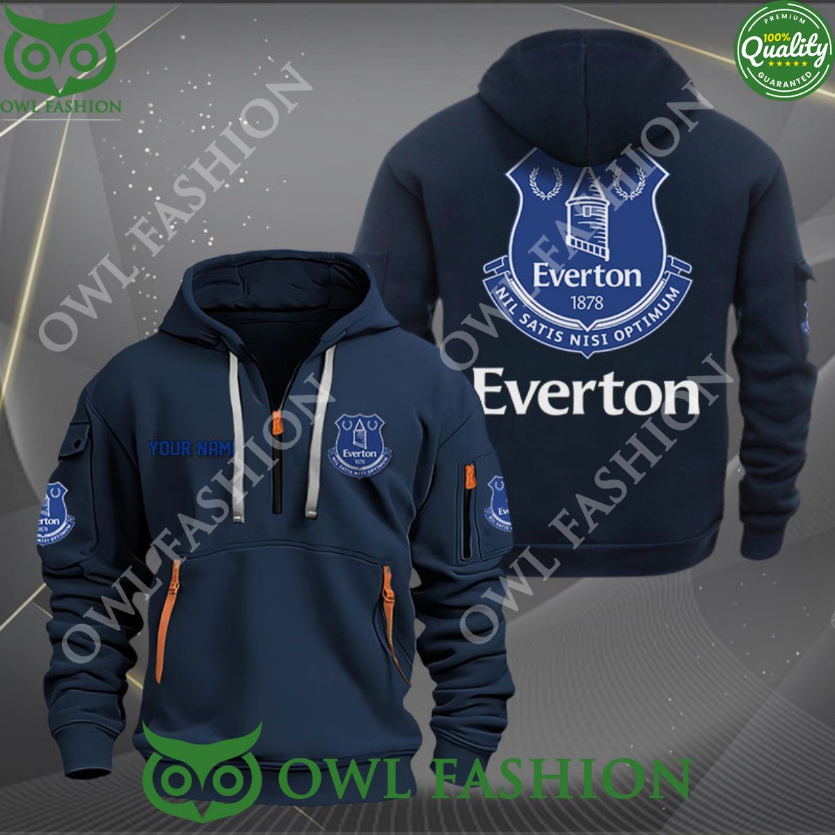 Everton Premier League Personalized Limited Zip - Adult & Kids T-Shirts, Sweatshirts & Hoodies apparel design preview 1