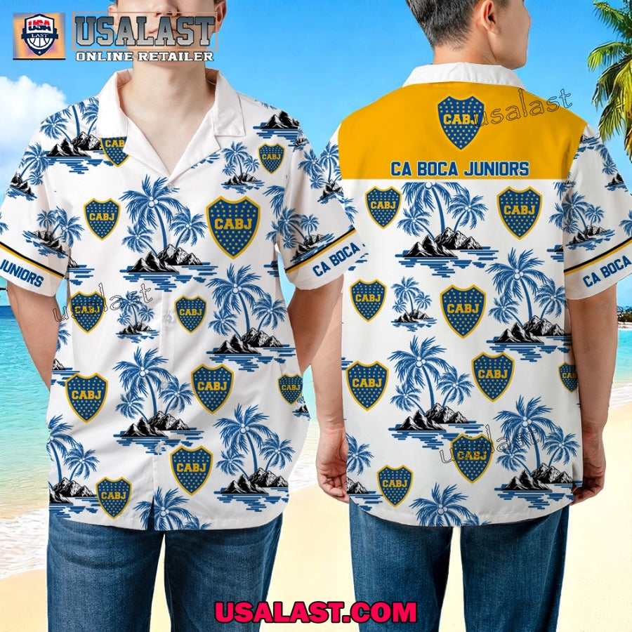 CA Boca Juniors Summer Hawaiian Outfit 2025 - Adult & Kids T-Shirts, Sweatshirts & Hoodies apparel design preview 1