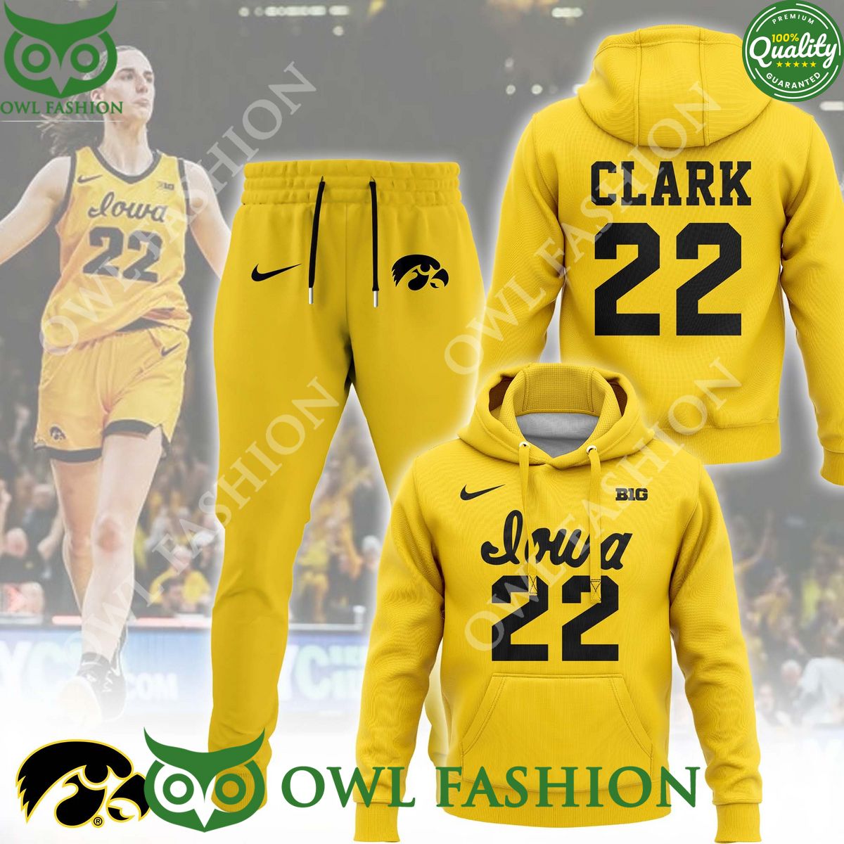 Caitlin Clark Iowa Hawkeyes 22 Big Ten and pant - Adult & Kids T-Shirts, Sweatshirts & Hoodies apparel design preview 1