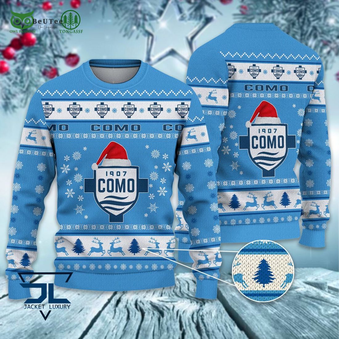 Calcio Como Football Lega Serie A Ugly Sweater - Adult & Kids T-Shirts, Sweatshirts & Hoodies apparel design preview 1
