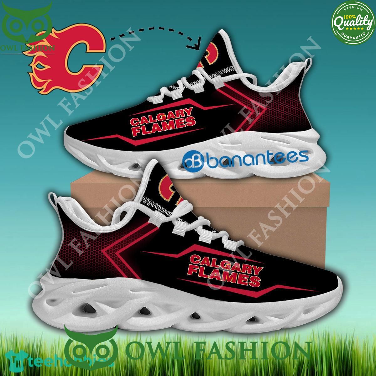 Calgary Flames Ice hockey team Chunky Sneaker Max - Adult & Kids T-Shirts, Sweatshirts & Hoodies apparel design preview 1