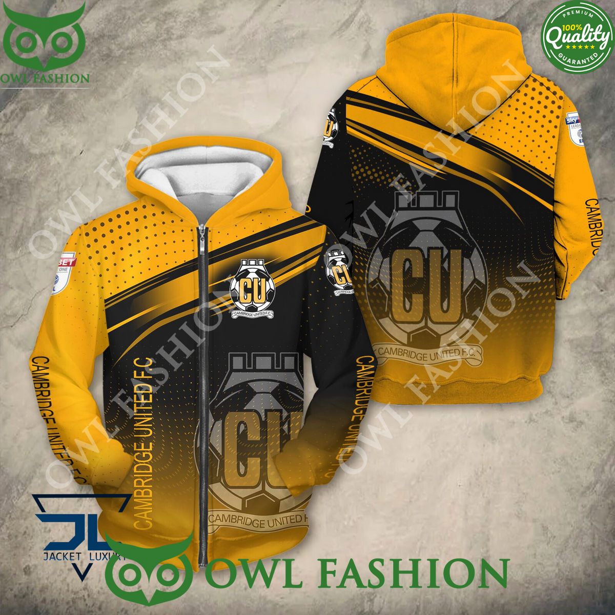 Cambridge United F.C EFL Championship 3D - Adult & Kids T-Shirts, Sweatshirts & Hoodies apparel design preview 1