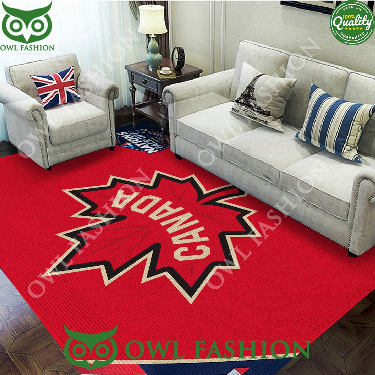 Canada 2025 4 Nations Face-Off Red Logo Rectangular - Adult & Kids T-Shirts, Sweatshirts & Hoodies apparel design preview 1