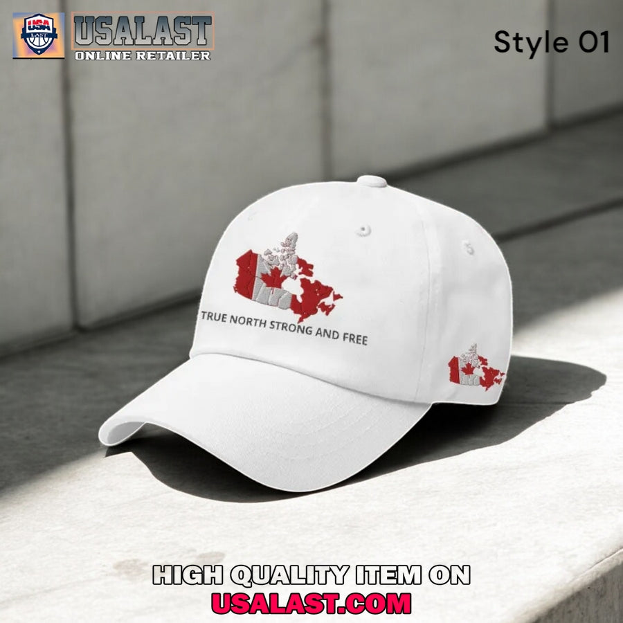 Canada True North Strong Free Baseball Cap - Adult & Kids T-Shirts, Sweatshirts & Hoodies apparel design preview 1